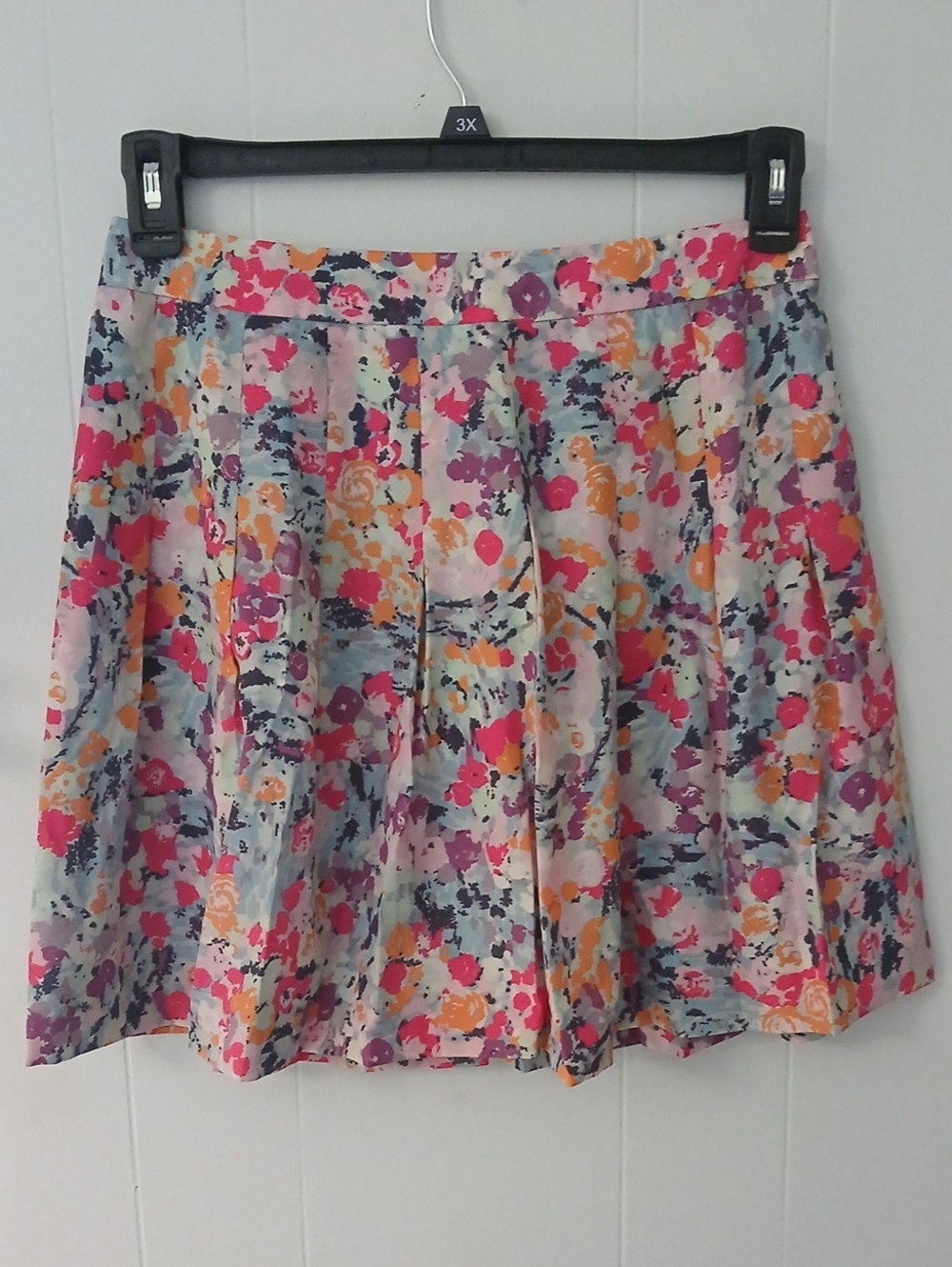J. Crew Floral Circle Skirt in Pink, Purple, Orange and Gray - Picture 3 of 6